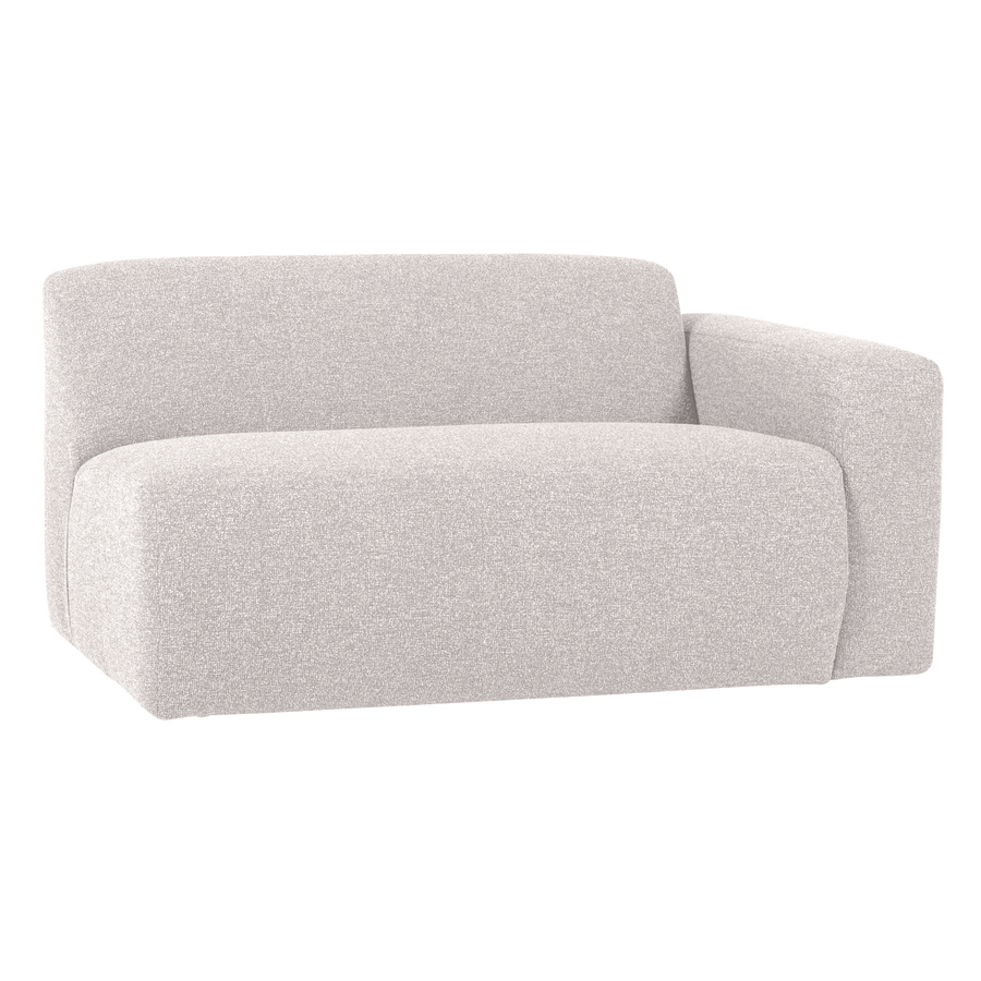 Mojo base 1,5-zits bankelement arm rechts boucle ecru