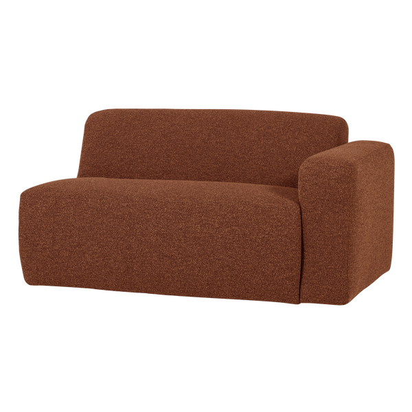 Mojo base 1,5-zits bankelement arm rechts boucle roestbruin