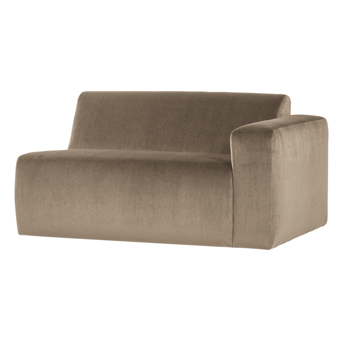Mojo base 1,5-zits bankelement arm rechts velvet khaki