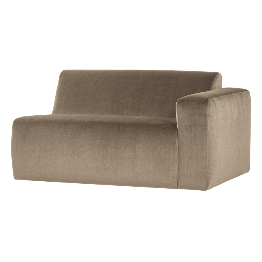 Mojo base 1,5-zits bankelement arm rechts velvet khaki