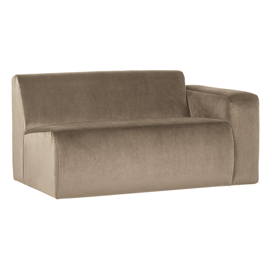 Mojo base 1,5-zits bankelement arm rechts velvet khaki