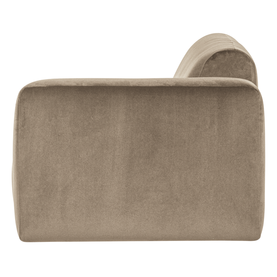 Mojo base 1,5-zits bankelement arm rechts velvet khaki