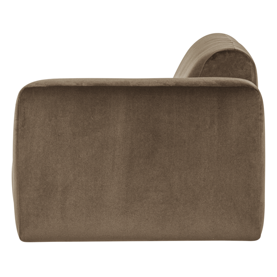 Mojo base 1,5-zits bankelement arm rechts velvet taupe