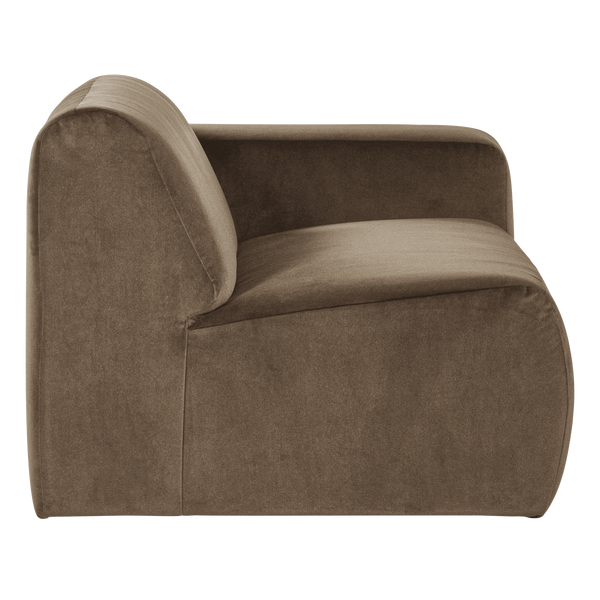 Mojo base 1,5-zits bankelement arm rechts velvet taupe