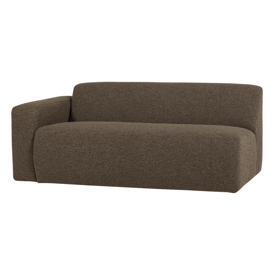 Mojo base 2-zits bankelement arm links boucle bruin