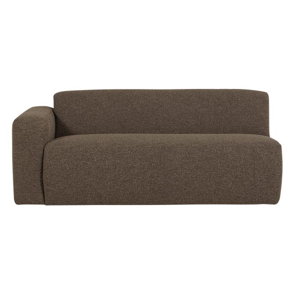 Mojo base 2-zits bankelement arm links boucle bruin
