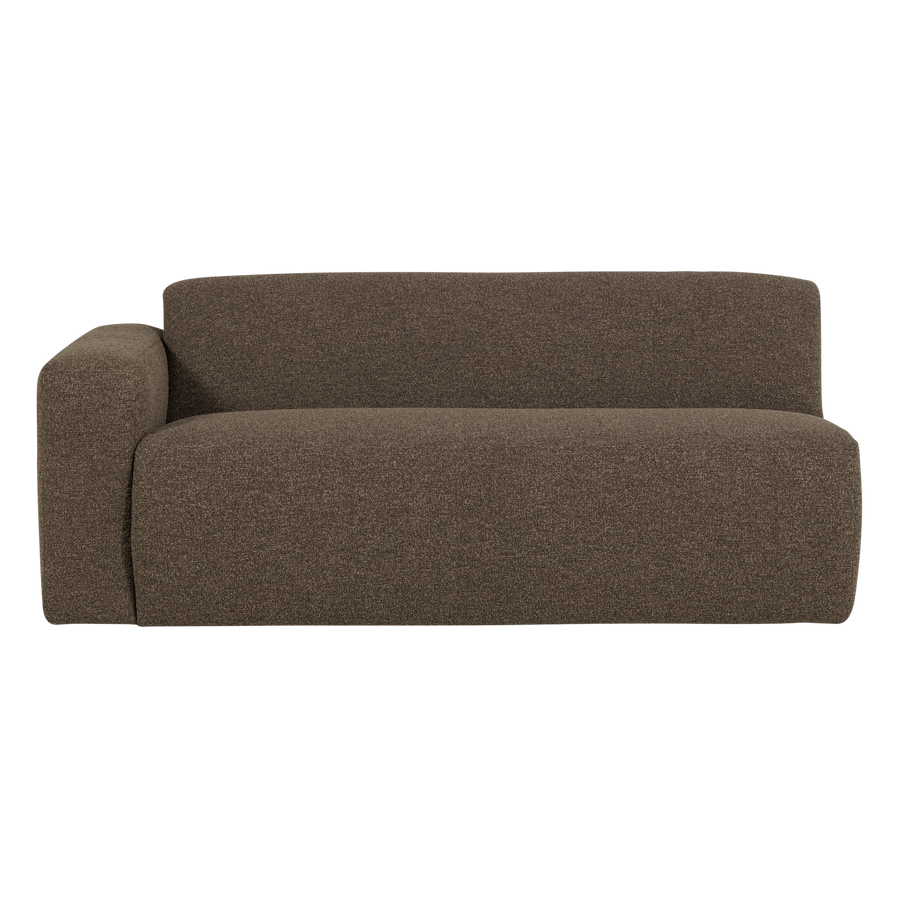Mojo base 2-zits bankelement arm links boucle bruin