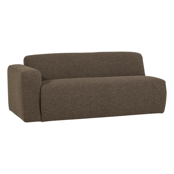 Mojo base 2-zits bankelement arm links boucle bruin