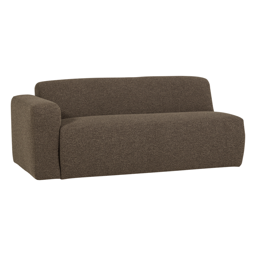 Mojo base 2-zits bankelement arm links boucle bruin