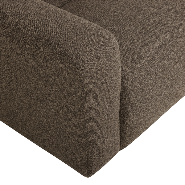 Mojo base 2-zits bankelement arm links boucle bruin