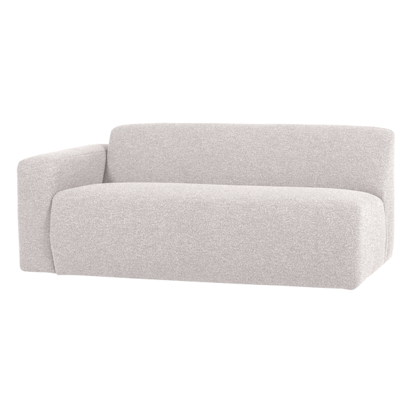 Mojo base 2-zits bankelement arm links boucle ecru