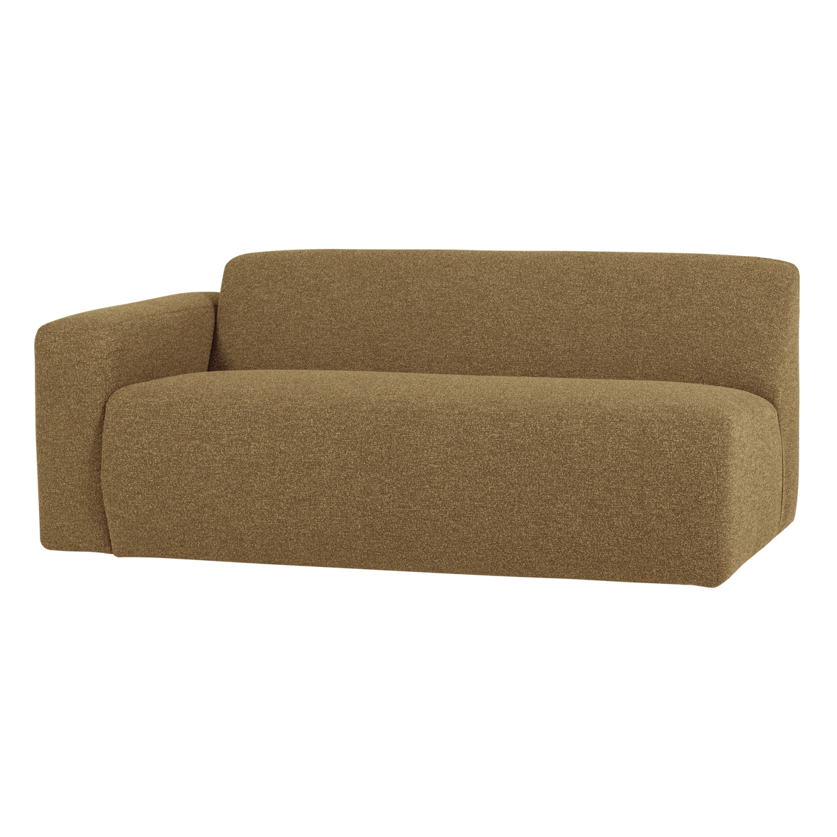 Mojo base 2-zits bankelement arm links boucle geel/bruin