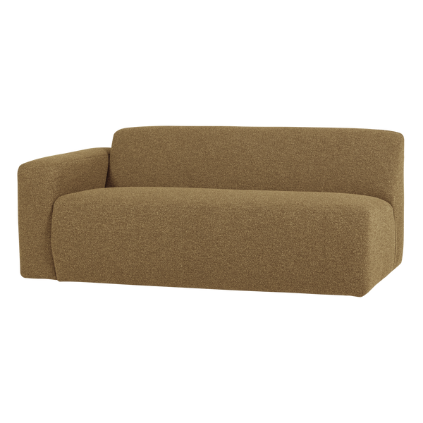 Mojo base 2-zits bankelement arm links boucle geel/bruin