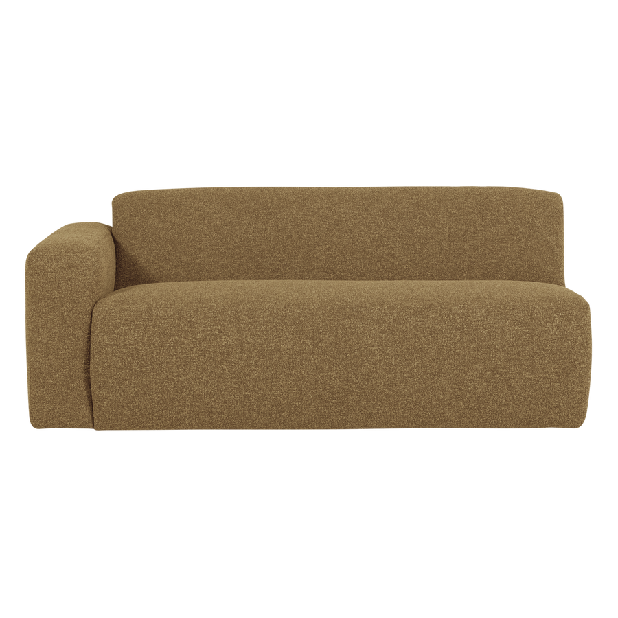 Mojo base 2-zits bankelement arm links boucle geel/bruin