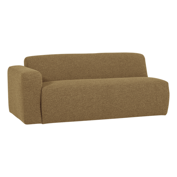 Mojo base 2-zits bankelement arm links boucle geel/bruin