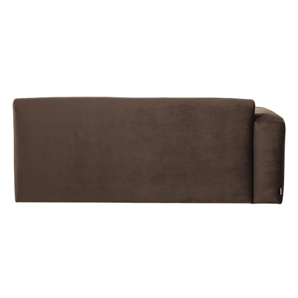 Mojo base 2-zits bankelement arm links velvet bruin