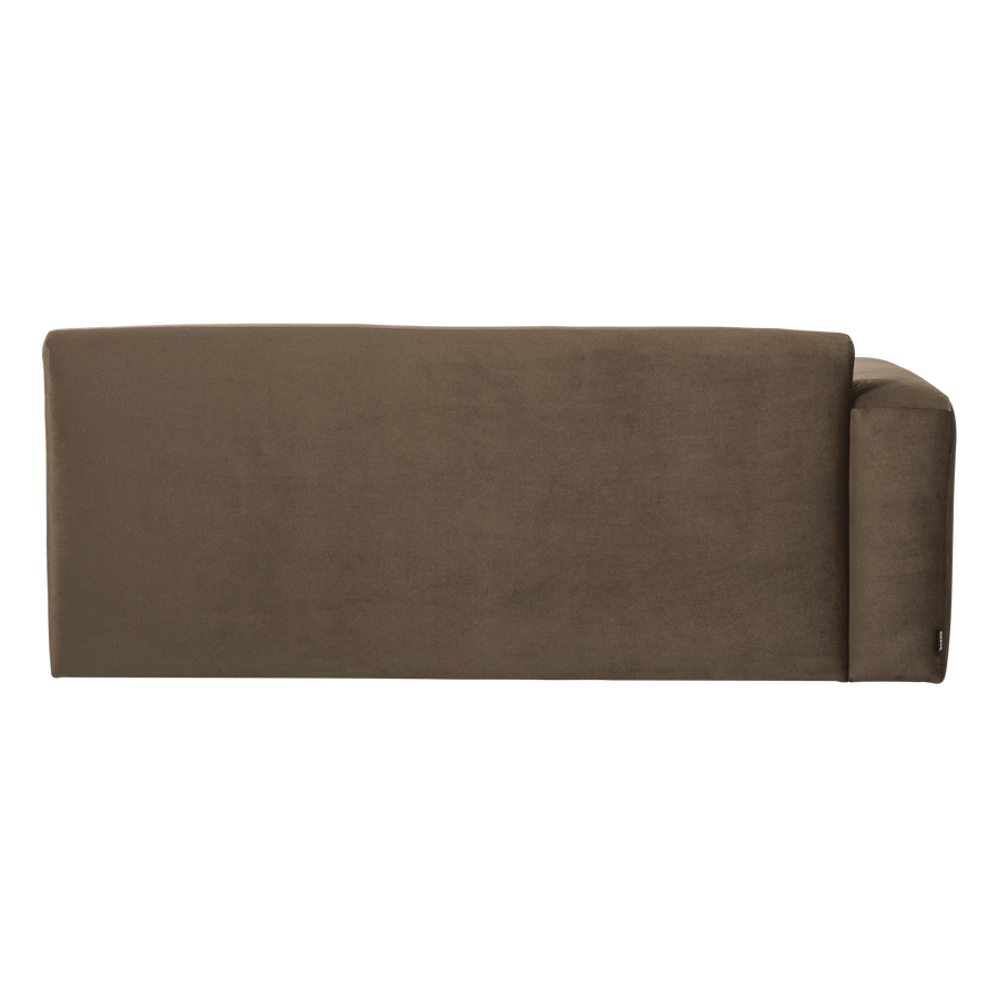 Mojo base 2-zits bankelement arm links velvet taupe