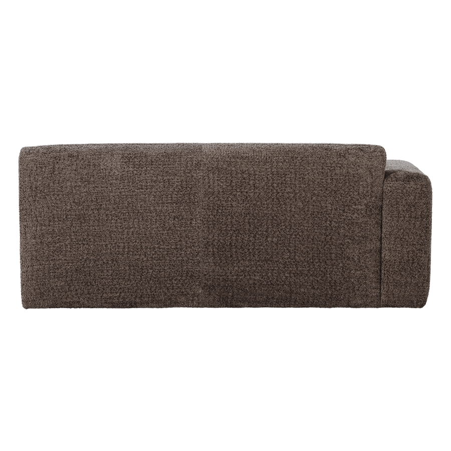 Mojo base 2-zits bankelement arm links wollig bruin