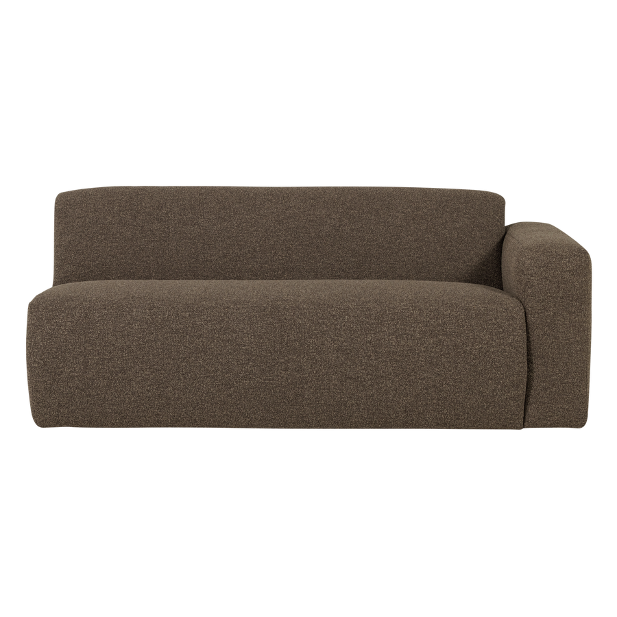 Mojo base 2-zits bankelement arm rechts boucle bruin