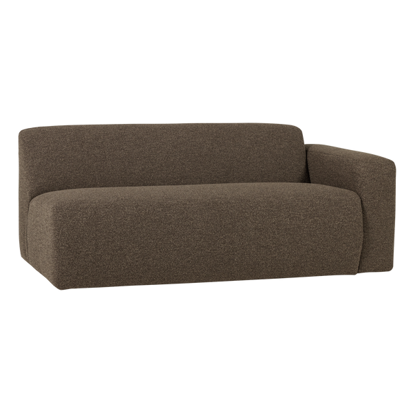 Mojo base 2-zits bankelement arm rechts boucle bruin