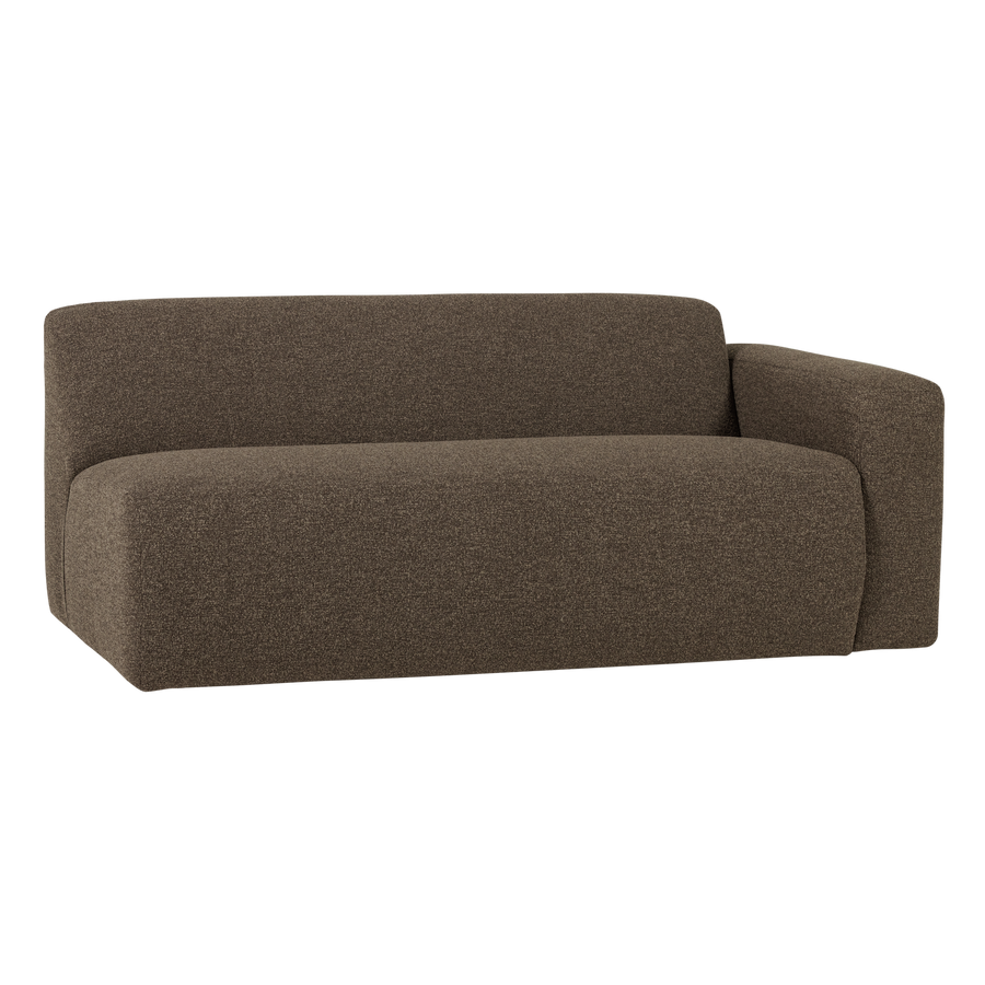 Mojo base 2-zits bankelement arm rechts boucle bruin