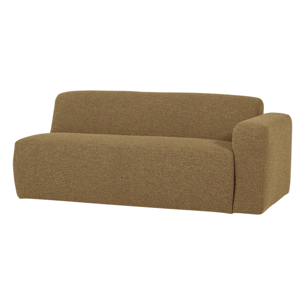 Mojo base 2-zits bankelement arm rechts boucle geel/bruin