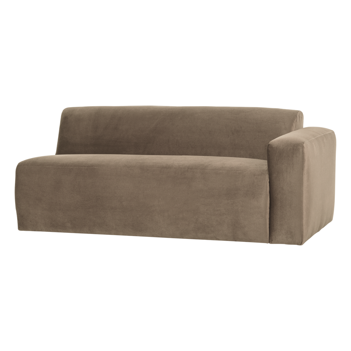 Mojo base 2-zits bankelement arm rechts velvet khaki