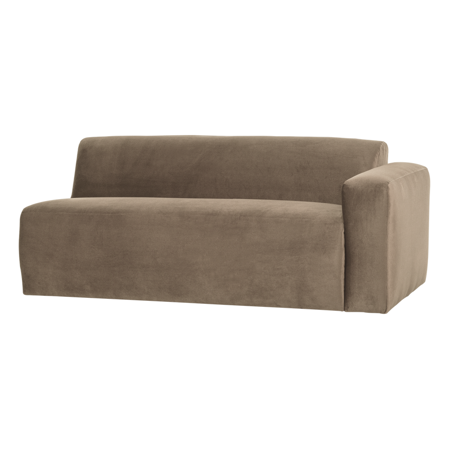 Mojo base 2-zits bankelement arm rechts velvet khaki