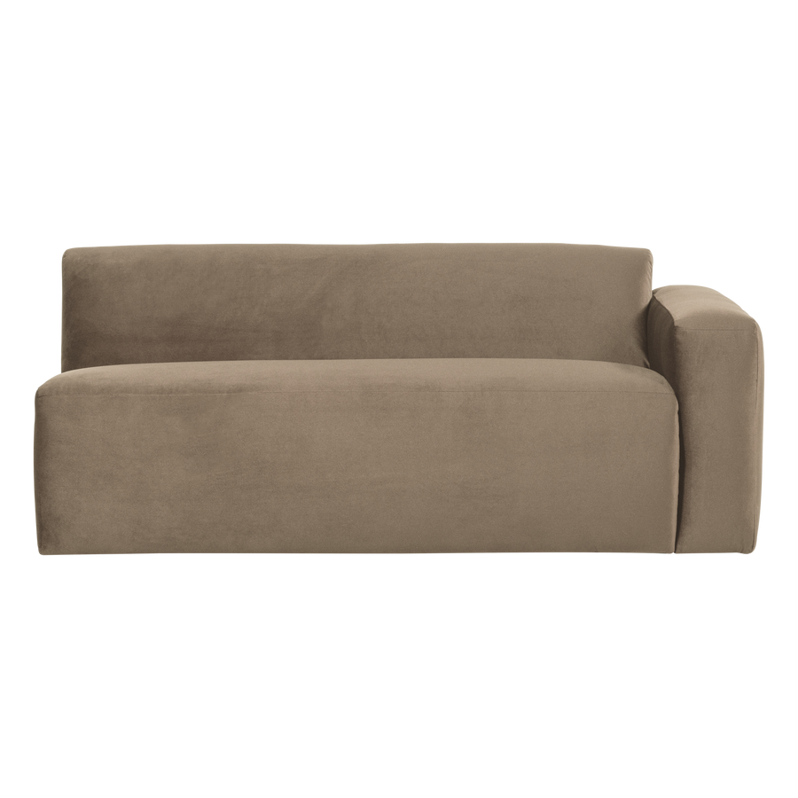 Mojo base 2-zits bankelement arm rechts velvet khaki