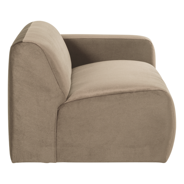 Mojo base 2-zits bankelement arm rechts velvet khaki