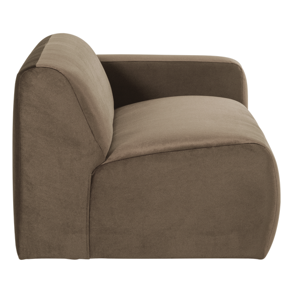Mojo base 2-zits bankelement arm rechts velvet taupe