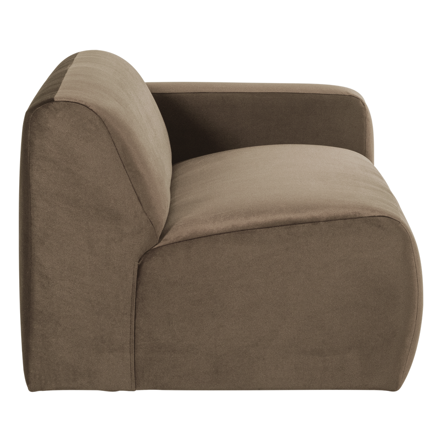 Mojo base 2-zits bankelement arm rechts velvet taupe