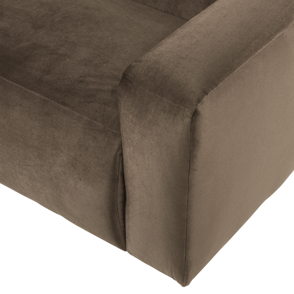Mojo base 2-zits bankelement arm rechts velvet taupe