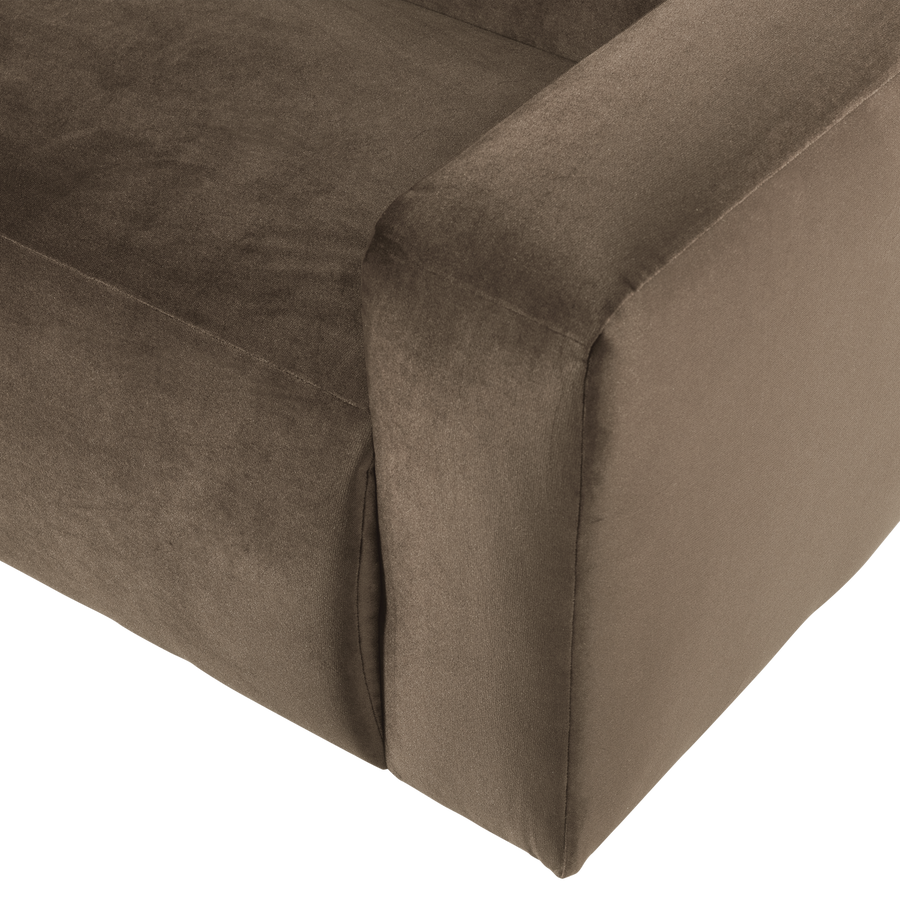 Mojo base 2-zits bankelement arm rechts velvet taupe