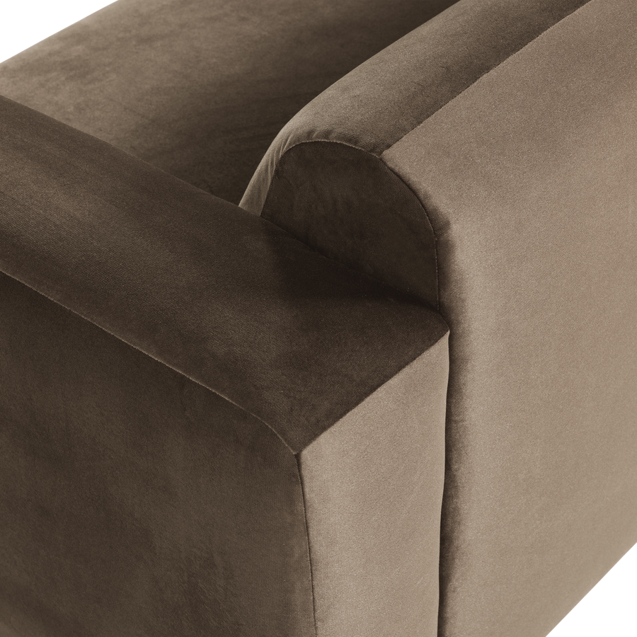 Mojo base 2-zits bankelement arm rechts velvet taupe