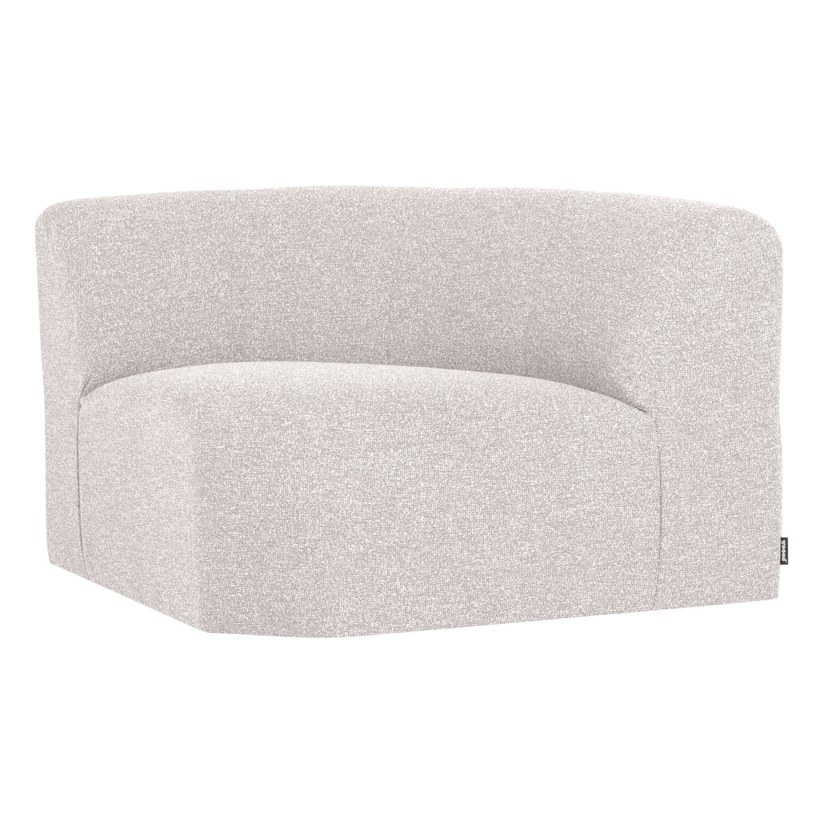 Mojo base hoekelement rond boucle ecru melange