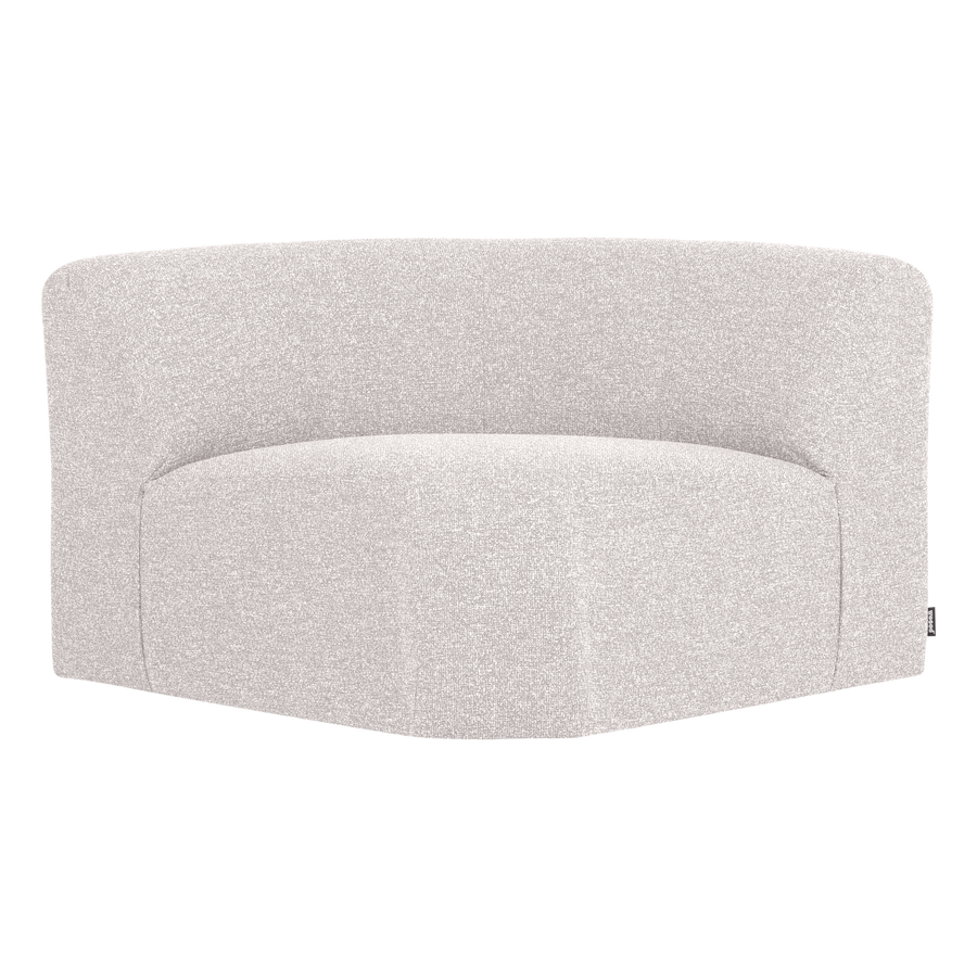 Mojo base hoekelement rond boucle ecru melange