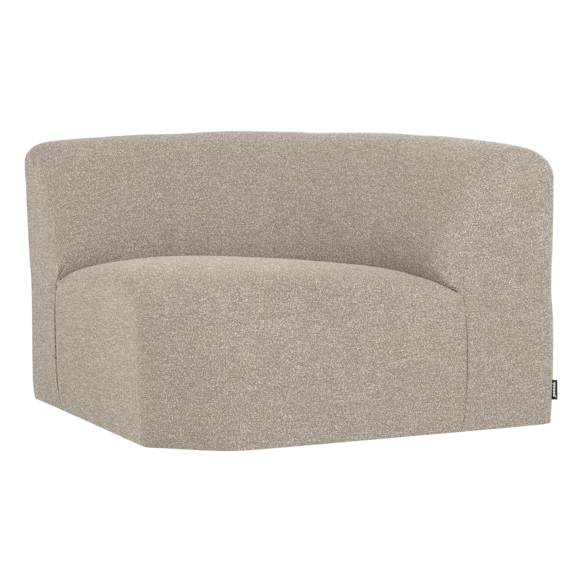 Mojo base hoekelement rond boucle beige melange