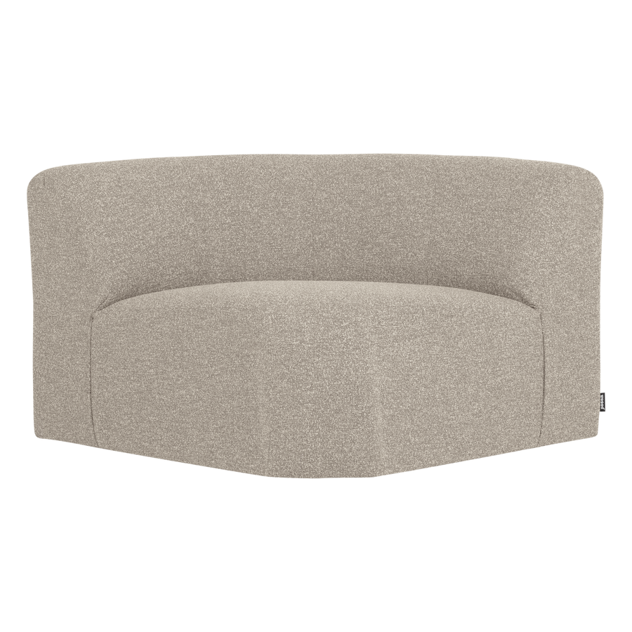 Mojo base hoekelement rond boucle beige melange