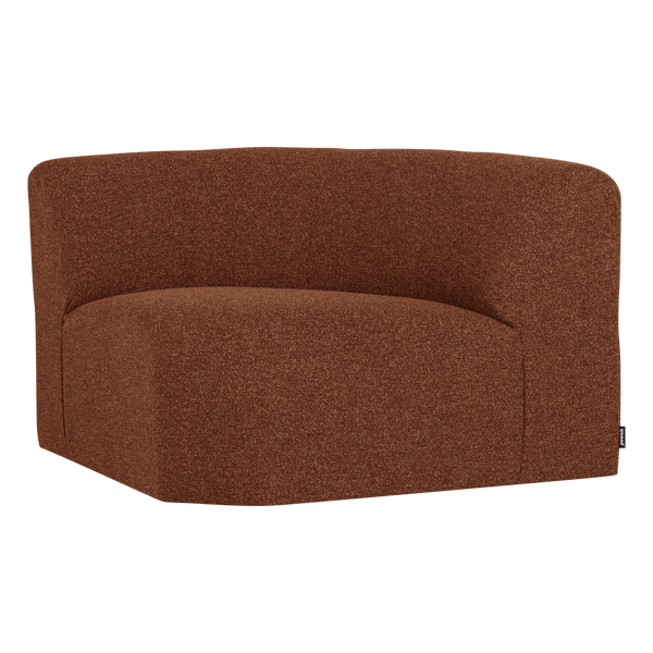 Mojo base hoekelement rond boucle roestbruin melange