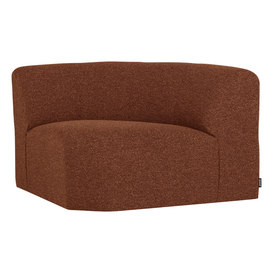 Mojo base hoekelement rond boucle roestbruin melange