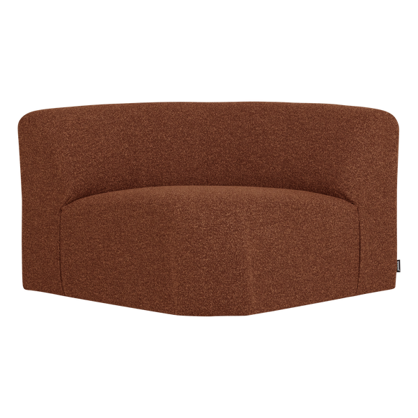 Mojo base hoekelement rond boucle roestbruin melange
