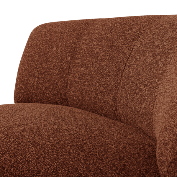 Mojo base hoekelement rond boucle roestbruin melange