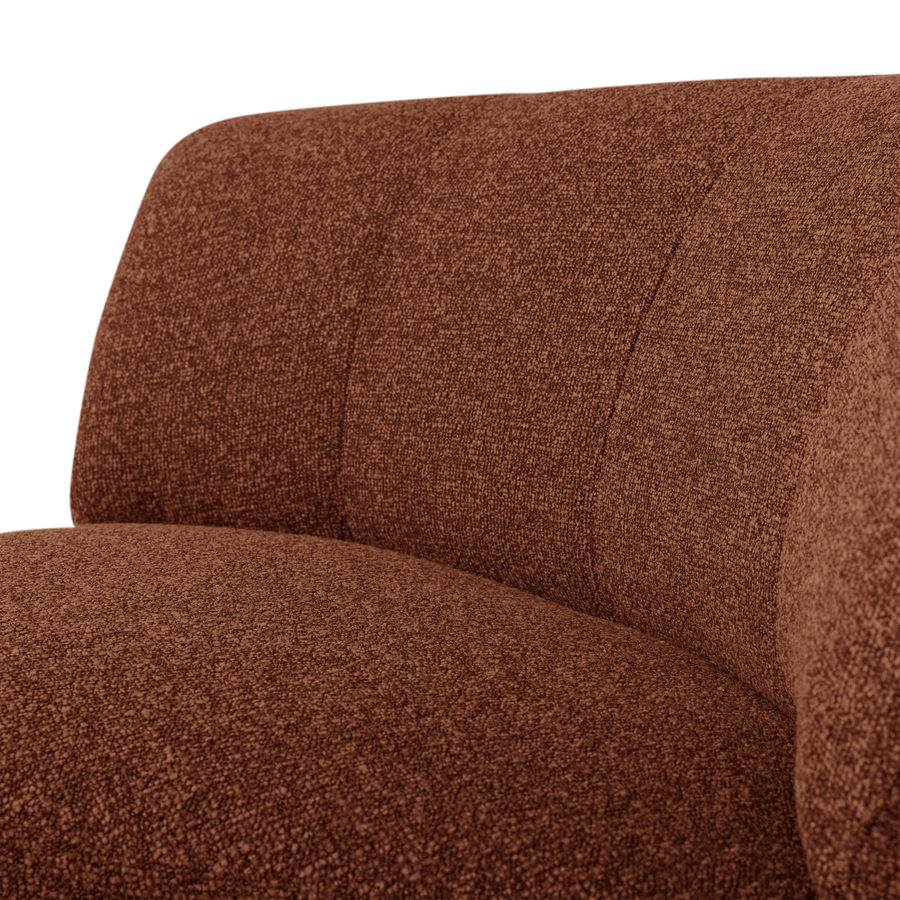 Mojo base hoekelement rond boucle roestbruin melange