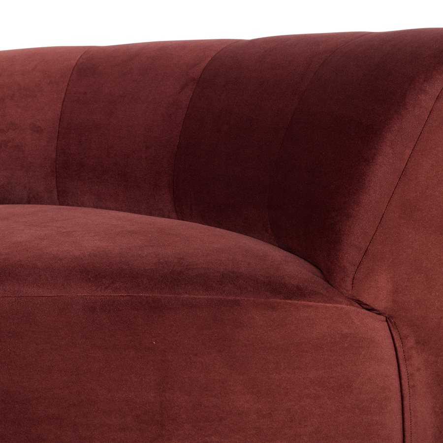 Mojo base hoekelement rond velvet kastanjebruin