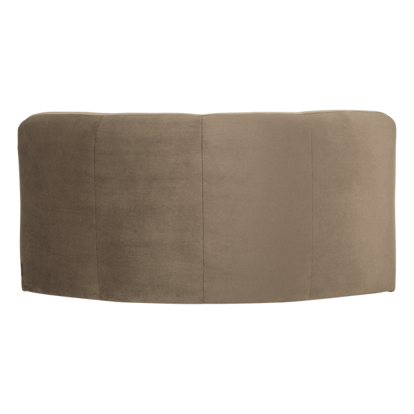 Mojo base hoekelement rond velvet khaki