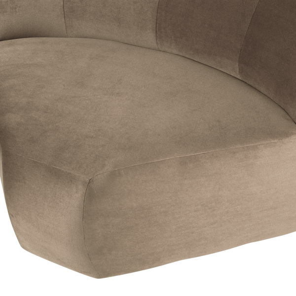 Mojo base hoekelement rond velvet khaki
