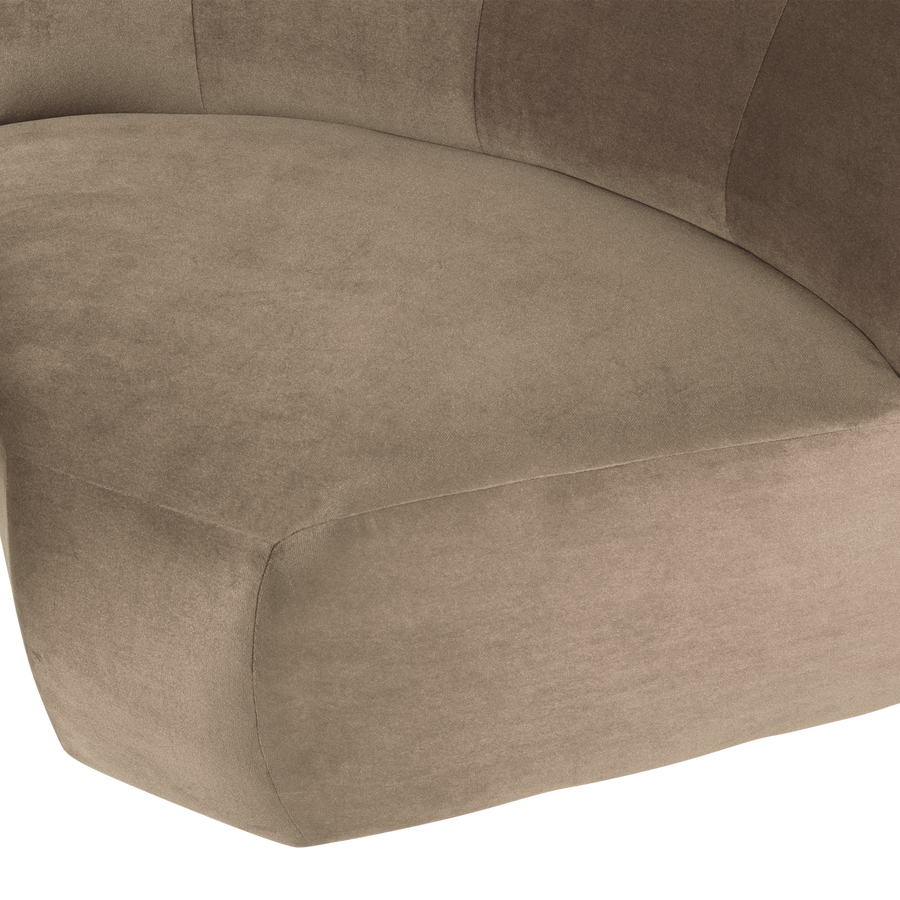 Mojo base hoekelement rond velvet khaki