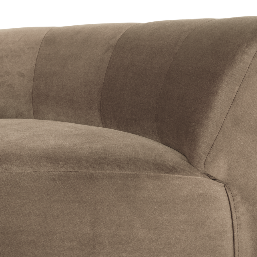 Mojo base hoekelement rond velvet khaki
