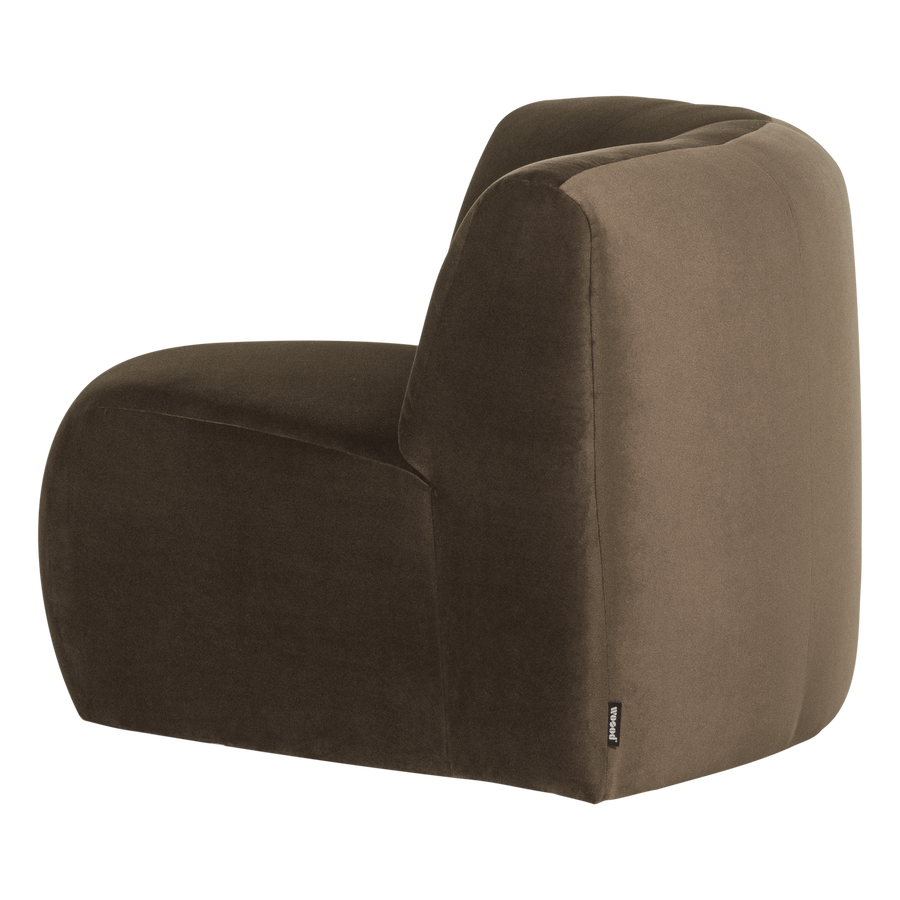 Mojo base hoekelement rond velvet taupe